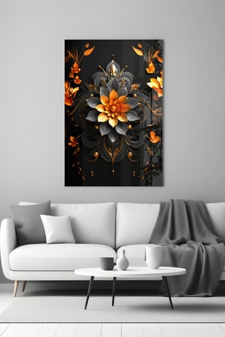 Tableau en verre trempé Fleur de chance
