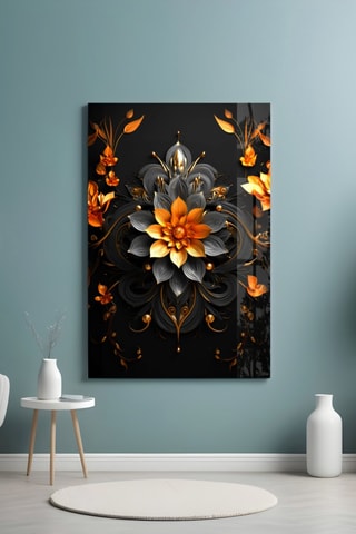 Tableau en verre trempé Fleur de chance