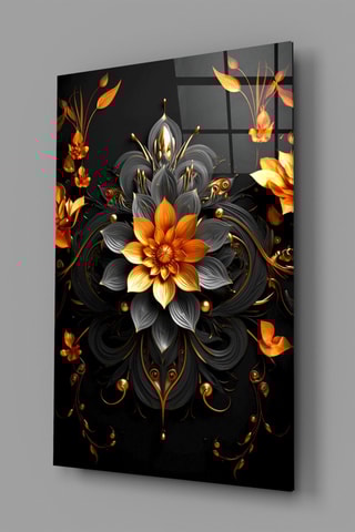 Tableau en verre trempé Fleur de chance