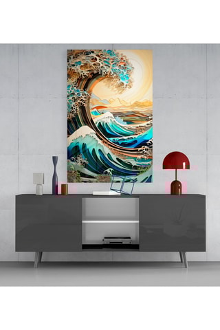 Tableau en verre trempé Waves, Trees or Mountains 