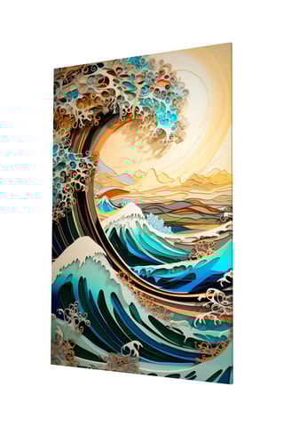 Tableau en verre trempé Waves, Trees or Mountains 