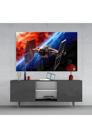 Tableau en verre trempé Satellite