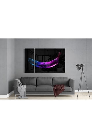 Quadriptyque en verre trempé Banana