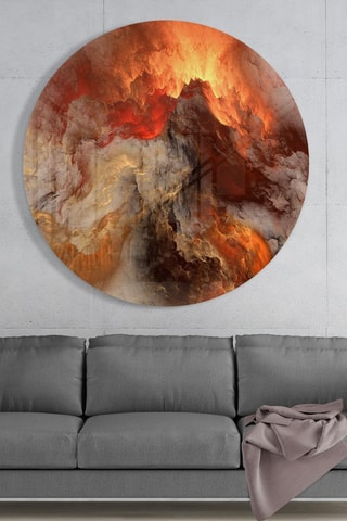 Tableau en verre trempé Vue de la lave