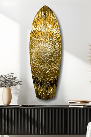 Décoration murale en verre trempé Golden Helix - Jaune