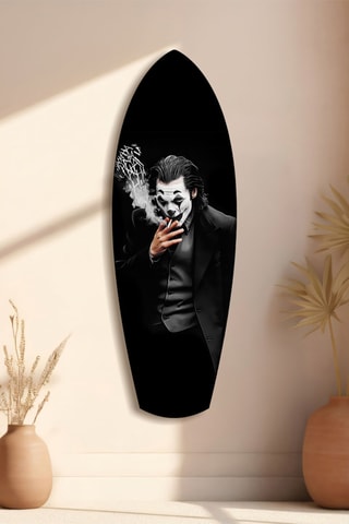 Décoration murale en verre trempé Joker DC Comics - Noir et blanc