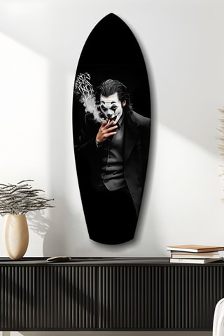 Décoration murale en verre trempé Joker DC Comics - Noir et blanc