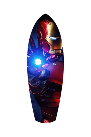 Décoration murale en verre trempé Iron Man Avengers Marvel - Rouge et noir