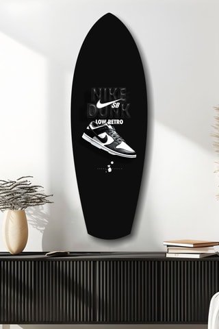 Décoration murale en verre trempé Sneakers - Noir et blanc