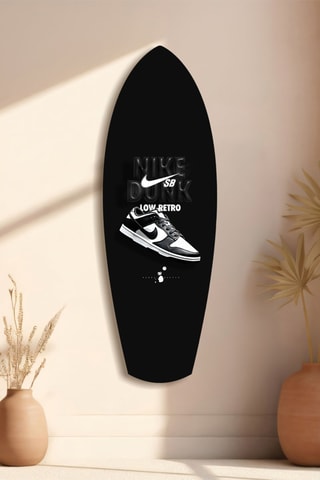 Décoration murale en verre trempé Sneakers - Noir et blanc