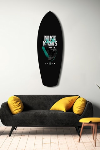 Décoration murale en verre trempé Sneakers - Noir et blanc