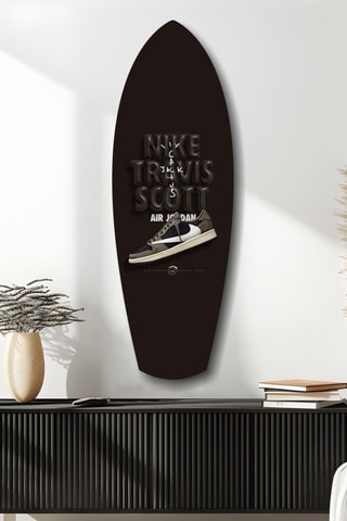 Décoration murale en verre trempé Sneakers - Noir et blanc