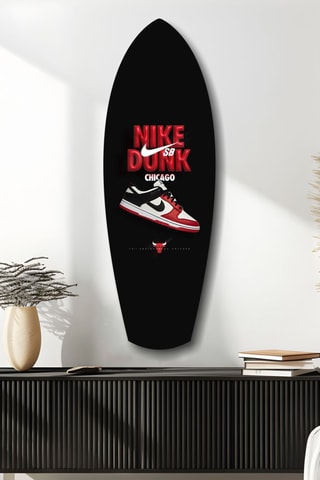 Décoration murale en verre trempé Sneakers - Noir et blanc