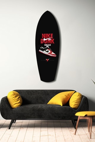 Décoration murale en verre trempé Sneakers - Noir et blanc