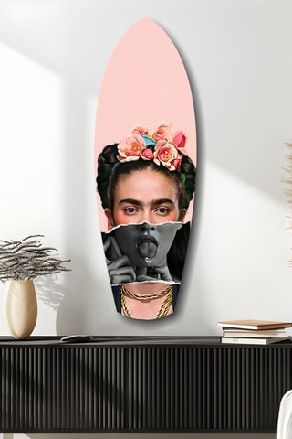 Décoration murale en verre trempé Contemporary Frida - Rose