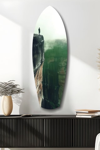 Décoration murale en verre trempé Solitude - Vert foncé