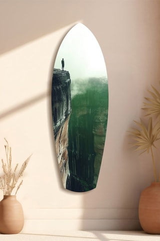Décoration murale en verre trempé Solitude - Vert foncé