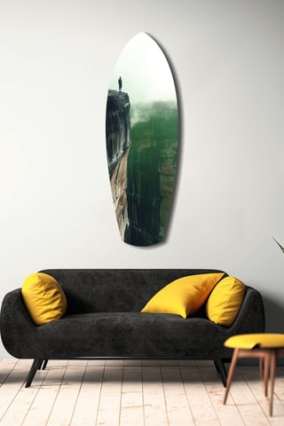 Décoration murale en verre trempé Solitude - Vert foncé