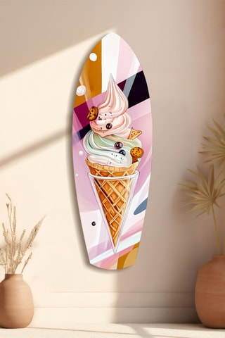 Décoration murale en verre trempé Icecream Dream - Rose