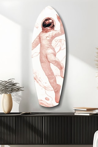 Décoration murale en verre trempé Astronaut in the Ocean - Rose