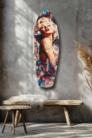 Décoration murale en verre trempé Marilyn Monroe Vintage Dreams - Multicolor