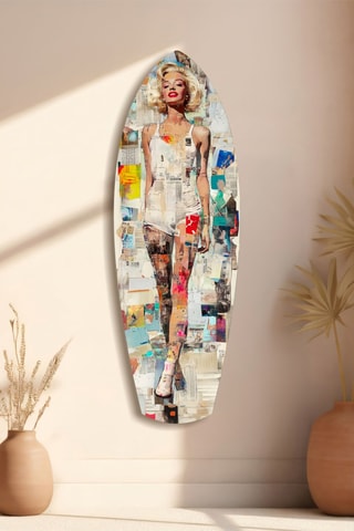 Décoration murale en verre trempé Marilyn in Vintage - Blanc