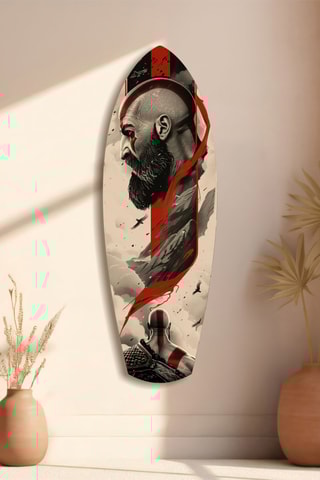 Décoration murale en verre trempé Kratos - Rouge et blanc