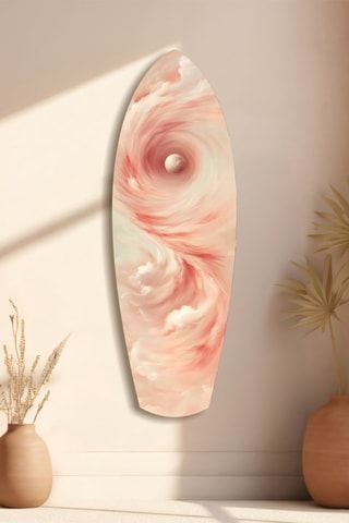 Décoration murale en verre trempé Pinky Swirl - Rose
