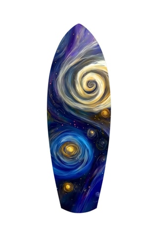 Décoration murale en verre trempé Kinetic Cosmos - Bleu et violet