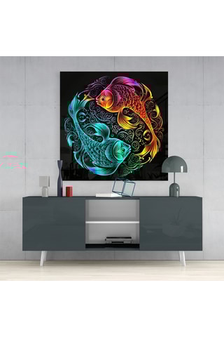 Tableau en verre trempé Ying & Yang