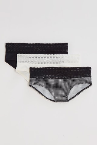 3 shorties Les Quotidiens - Preto e cru