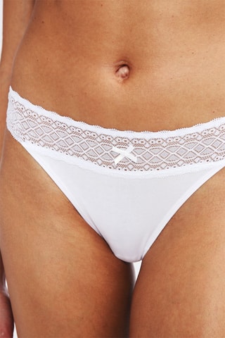 3 strings Les cotons bio - Branco e preto