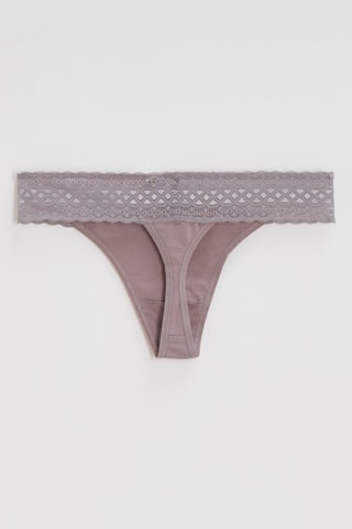 3 strings Les cotons bio - Branco e preto