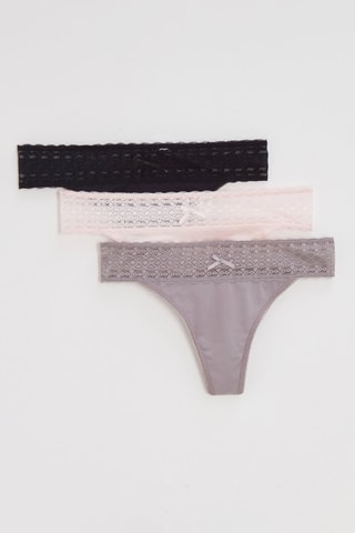 3 strings Les quotidiens - Preto e rosa