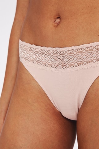 3 strings Les cotons bio - Preto e rosa
