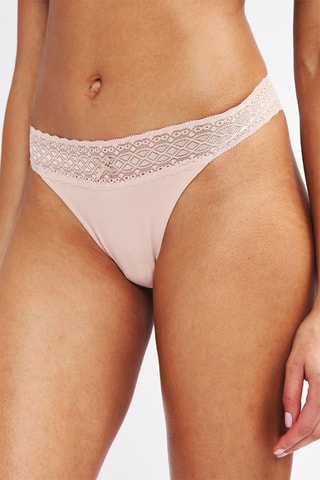 3 strings Les cotons bio - Preto e rosa