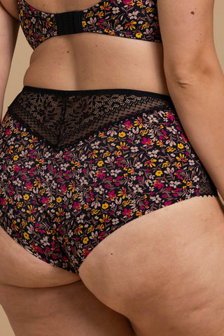 Cueca de cintura alta Ava - Vermelho e preto
