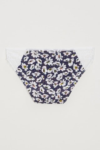 Cueca Eden - Branco e azul-marinho