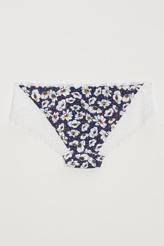 Shorties Eden - Branco e azul-marinho