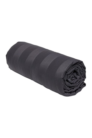 Drap-housse en satin de coton 78 fils/cm² Prestige - Gris foncé - Bonnet 30 cm