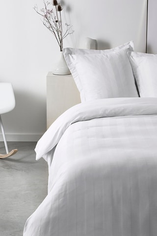 Drap-housse en satin de coton 78 fils/cm² Prestige - Craie - Bonnet 30 cm
