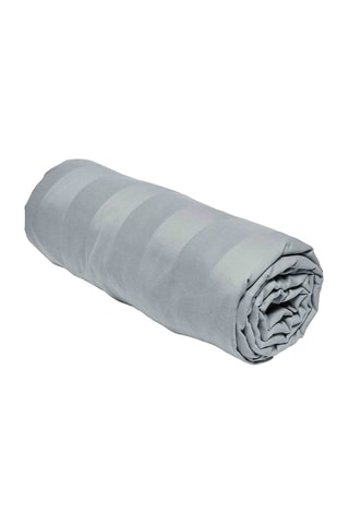 Drap-housse en satin de coton 98 fils/cm² Prestige - Acier - Bonnet 30 cm