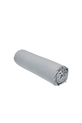 Drap-housse en coton biologique 57 fils/cm² Organic - Acier - Bonnet 30 cm