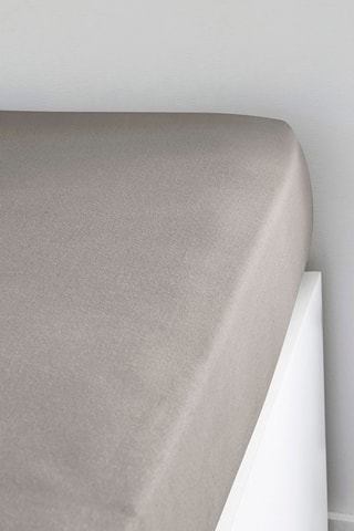 Drap-housse en coton 130 g/cm² Essential - Dune - Bonnet 25 cm