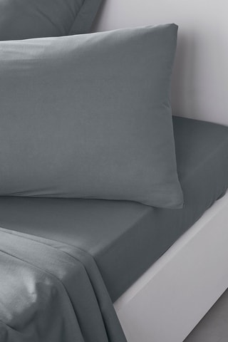 Taie d'oreiller en coton 57 fils Essential
 Gris