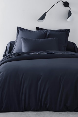 Taie d'oreiller en coton 57 fils Essential
 - Bleu marine