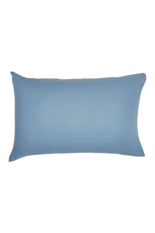Taie d'oreiller en coton 57 fils Essential
 - Bleu