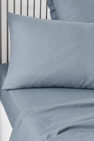 Taie d'oreiller en coton 57 fils Essential
 - Bleu