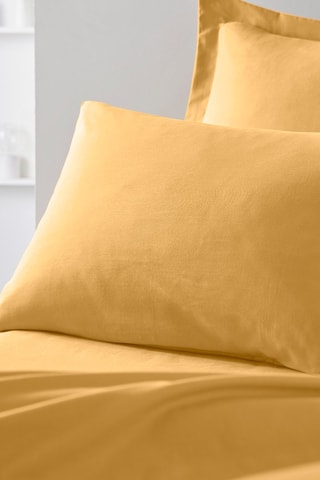 Taie d'oreiller en coton 57 fils/cm² Essential - Ocre