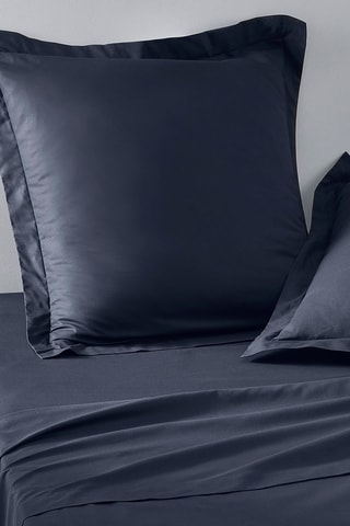 Taie d'oreiller en coton Today Essential - 57 fils/cm² - Bleu foncé